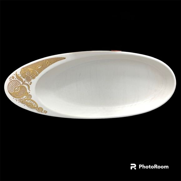 Vintage MCM Georges Briard Mid Century Modern Midas Nesting Bowl White Gold - Picture 1 of 13